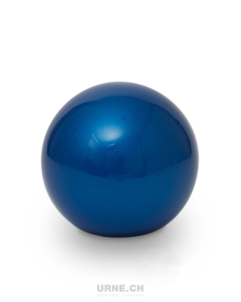 Bild - 27-urneURNE.CH – Edelstahl, Ball of Love, blau; Eigenschaft: unvergänglich: 
